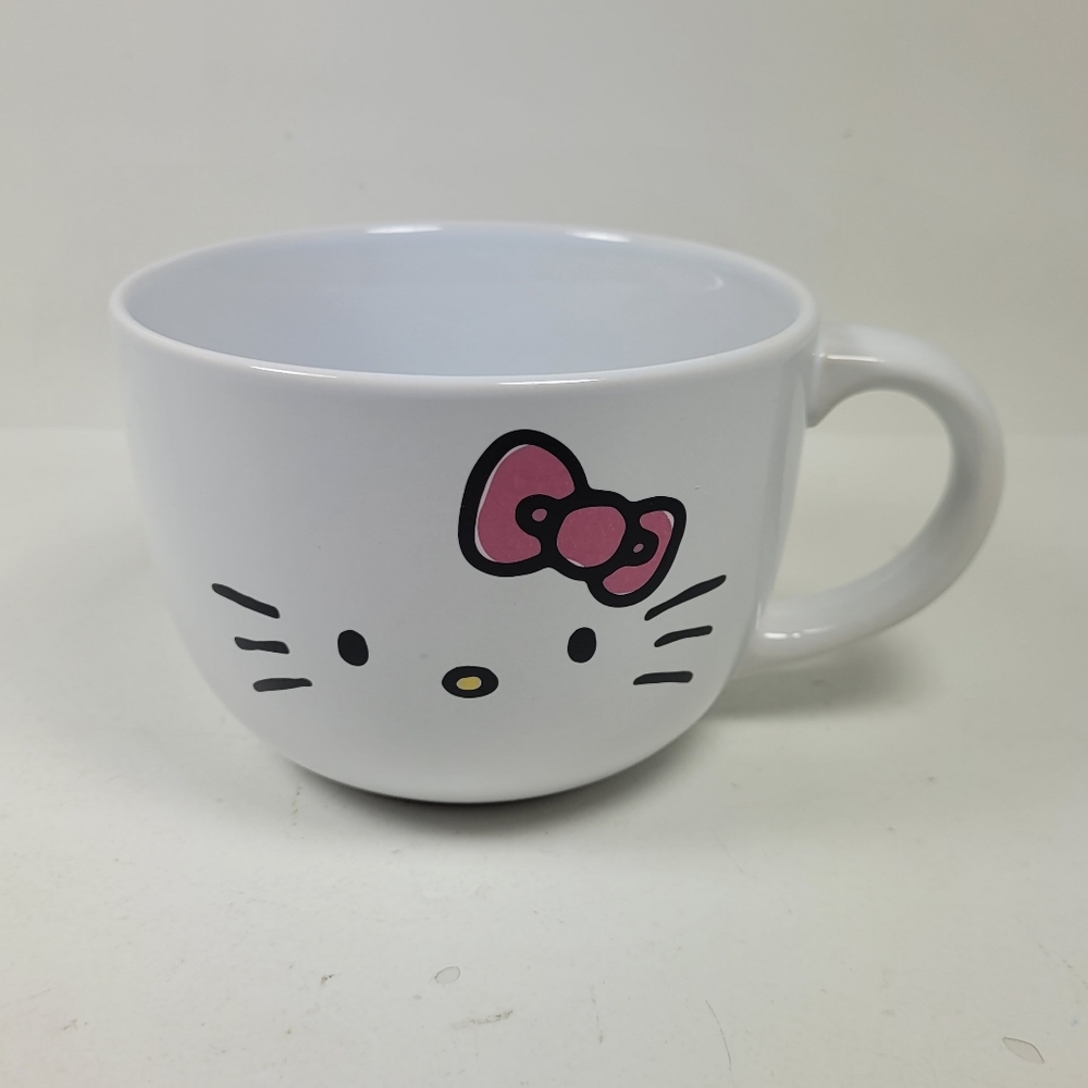 Sanrio White Mug with Pink Hello Kitty Design